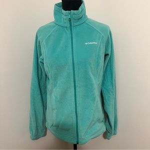 Columbia fleece full zip jacket (Gorpcore) aqua green/teal Size M